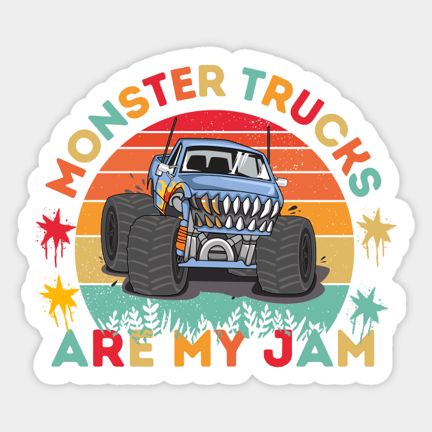 Monster Trucks Are My Jam Sticker by The WYLD Tribe